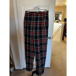 Tartan plaid pants.